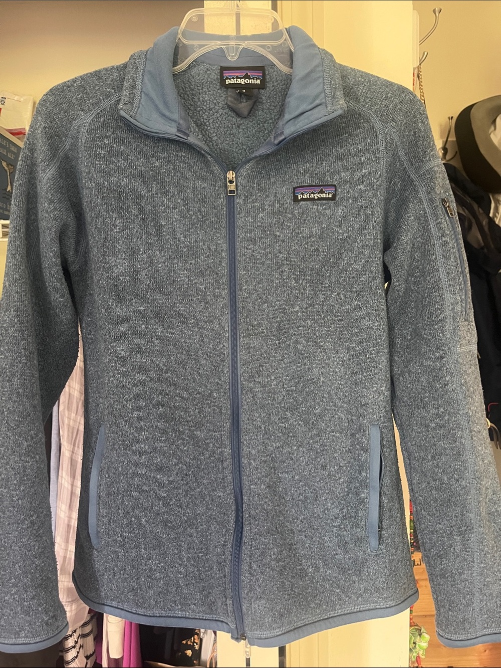 Patagonia Blue Heather Full-Zip Fleece Jacket
